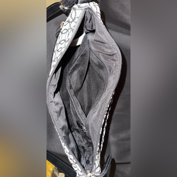 Hallie Crossbody Handbag in Black/Beige Jacquard - Picture 5 of 9